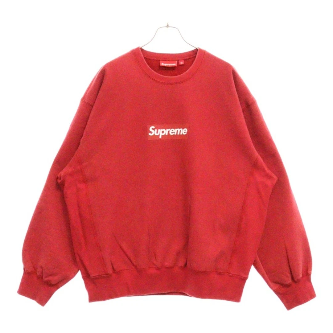 Sweat col rond rouge logo boîte lavée SUPREME 25SS occasion 215ea22cd8738fe9f8eb5b