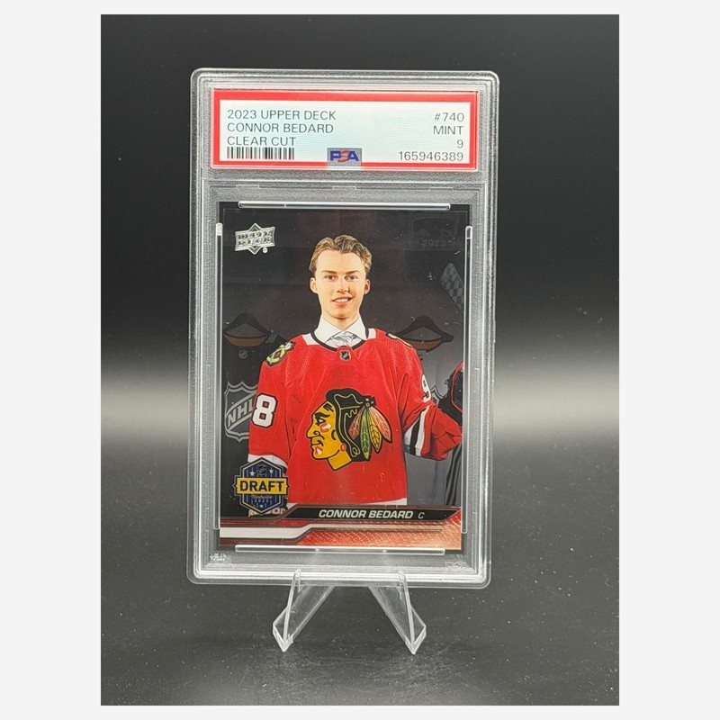 2023 Upper Deck Clear Cut Connor Bedard #740 PSA 9 RC