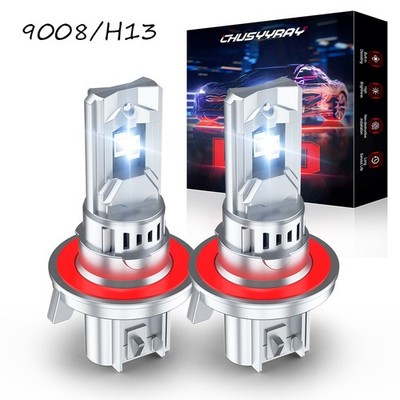 2X H13 9008 LED Headlight Super Bright Bulbs Kit 420000LM White Hi-Lo Beam 6000K