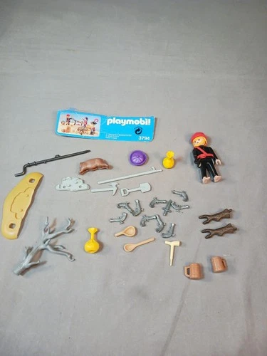 Vintage Playmobil 3794 Pirate Camp Pig Roast Beach Campfire Set 1990 INCOMPLETE