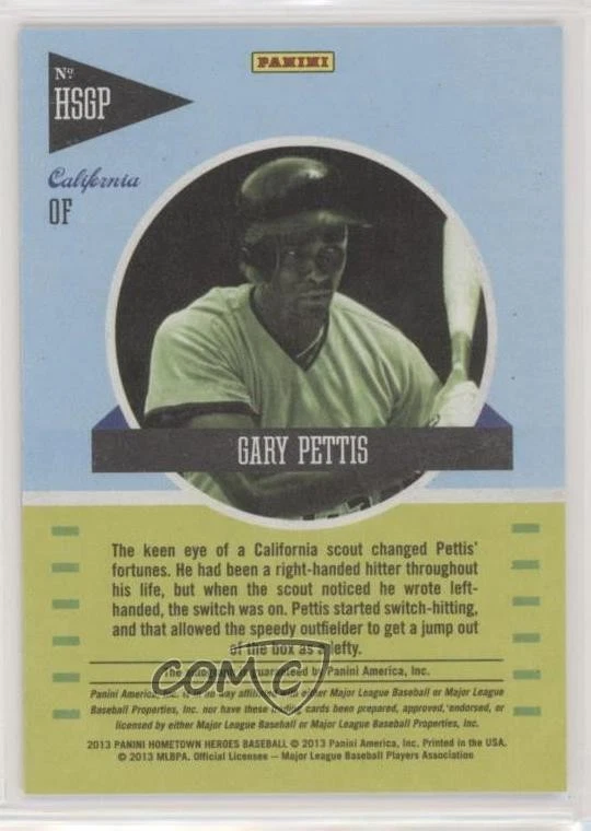 2013 Panini Hometown Heroes Hometown Signatures Gary Pettis #HSGP Auto - Image 2 of 2