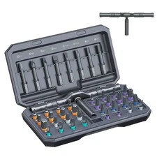 42 in 1 Magnetic Screwdriver Set, Multi Bit Ratchet Screwdriver Set With T Ha...