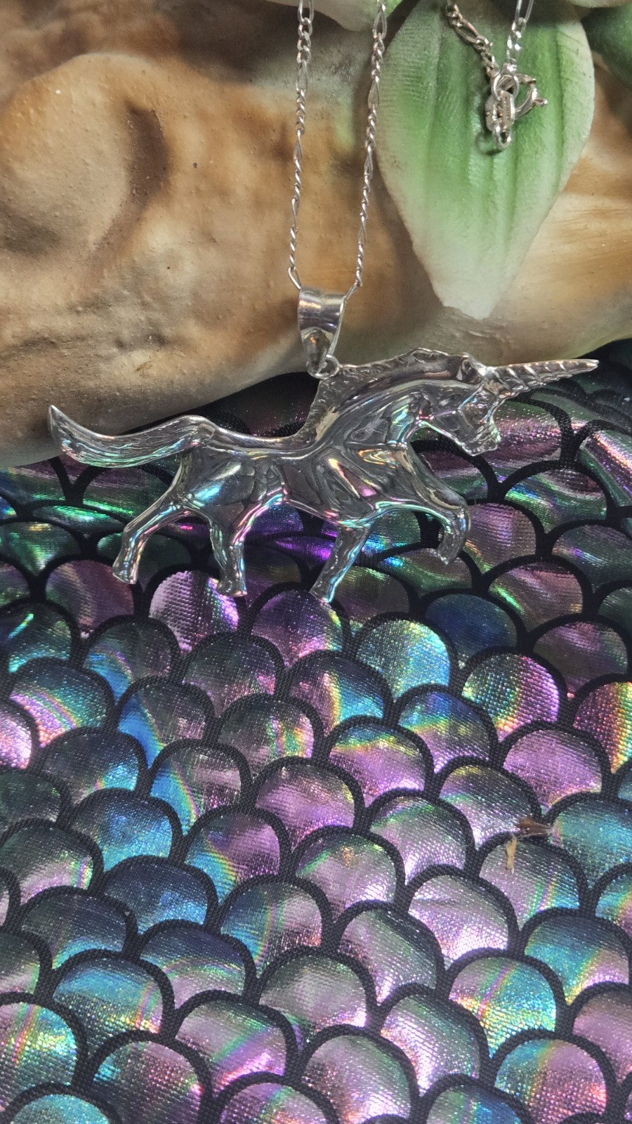 Large Solid Sterling Silver Unicorn Sculpture Pen… - image 10