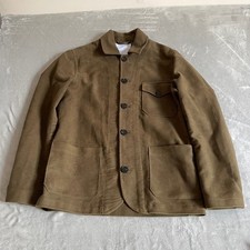 WEAR London Chore Jacket Men's Medium Brown Brushed Cotton Overshirt Utility