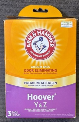 Arm & Hammer Vacuum Bags For Hoover Y & Z Premium Allergen Set Of 3