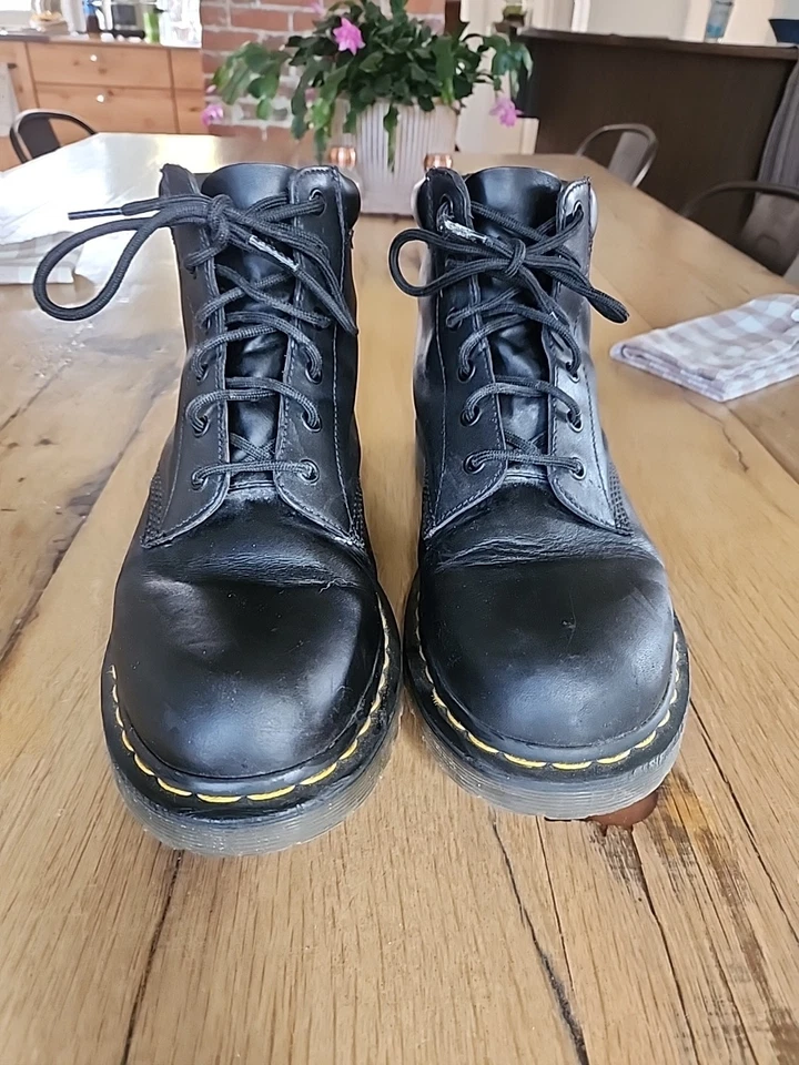 Винтаж. Ботинки Martens 939 Ben 6 Eye черные рабочие на лодыжке мужские размер США 12 - Изображение 2 из 4