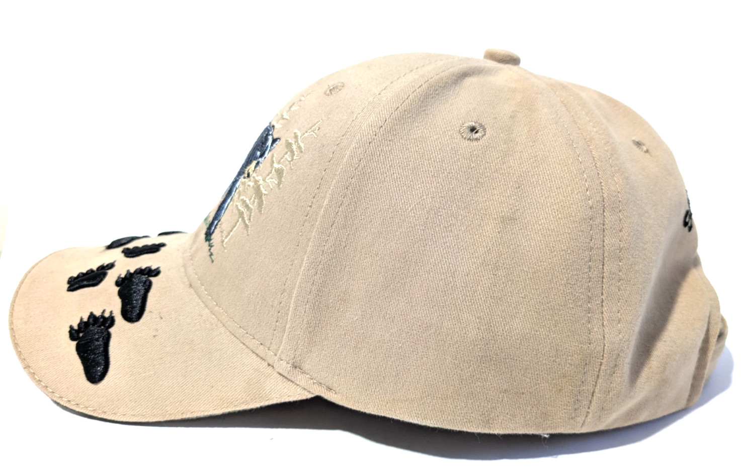 Bear Cap Hat Cap Strapback Stumpwork Raised Embro… - image 2