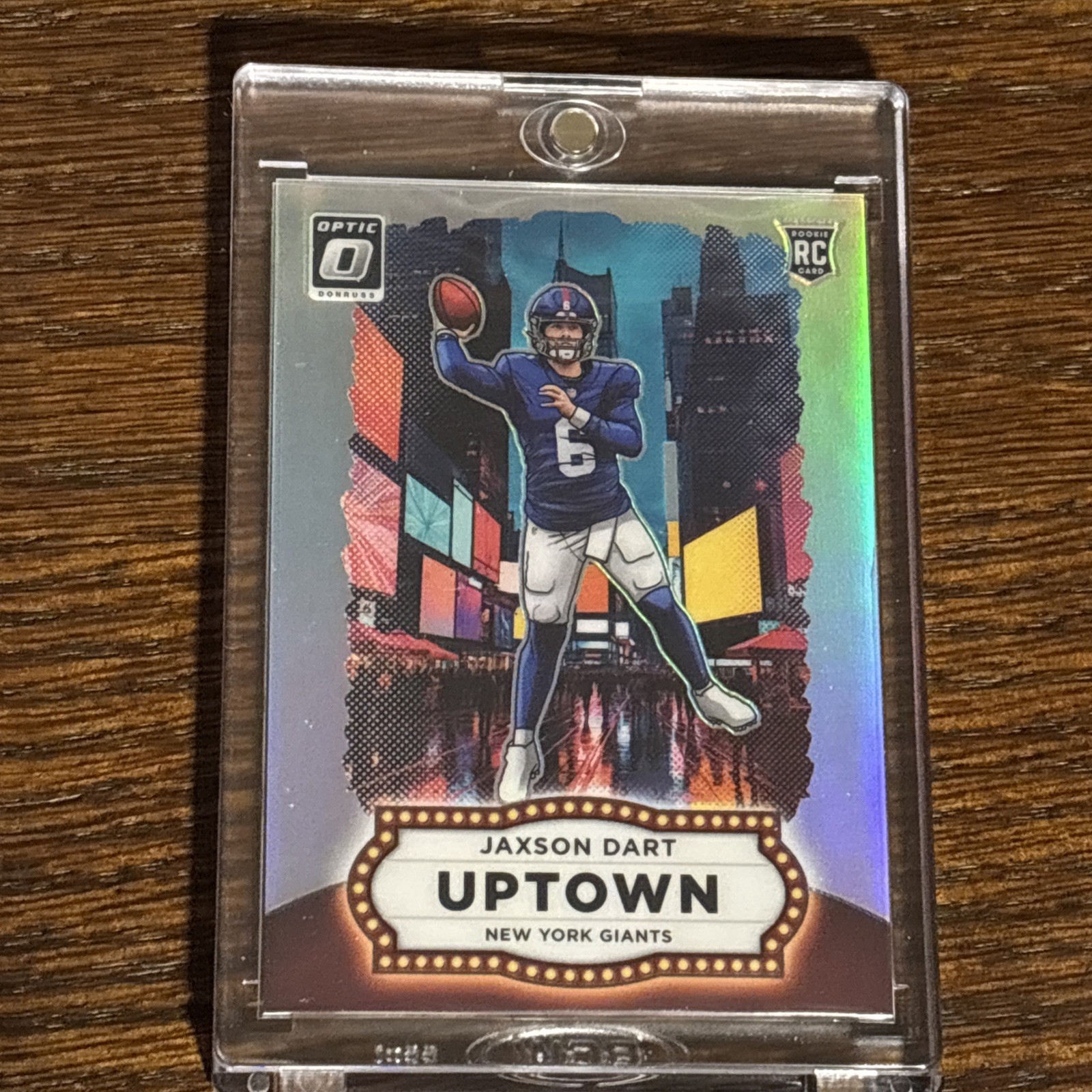 Jaxson Dart #11 Football Cards 2025 Panini Donruss Optic Uptown trading card — raw and PSA graded price guide