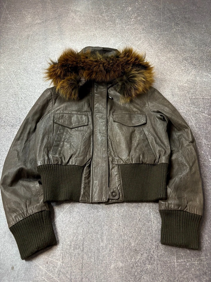 ¡Tipo Rick japonés años 2000! CHAQUETA BOMBER RARA DE PIEL/CUERO DE LUJO Foto 2 de 4