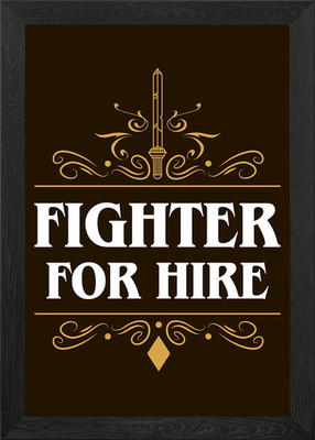Fighter For Hire RPG Gerahmtes Wandbild Poster Leinwanddruck Bild