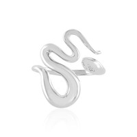 Cavill Silberring Schlange Zirkon 925 Sterling Silber 0,044Ct Rund