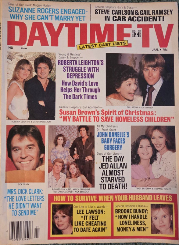 DAYTIME TV January 1979 Roberta Leighton David Hasselhoff Dick Clark Soaps