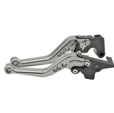 YAMAHA XV 1100 VIRAGO 1981-1998 Short Grey Adjustable Clutch Brake Lever Set ASV