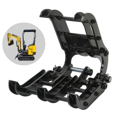 MMS Greifer Greifhölzer für Minibagger Kleinbagger Zubehör Holzgreifer Forstgreifer