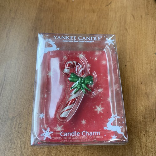 Yankee Candle Candy Cane Candle Jar Charm 2009 Brand New In Box - Picture 2 of 7