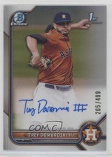 2022 Bowman Draft Chrome Pick Refractor /499 Trey Dombroski III #CDA-TD Auto hn8