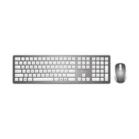 Mediarange Wireless Keyboard And Optical 4-Button Mouse Set, White/Silver