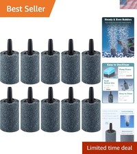 Durable 1.2 Inch Air Stones - Oxygen-Boosting Diffuser for Fish Tanks, 10 Pack