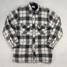 Vintage Dickies Jacket Mens M Plaid Quilted Lined Flannel Grunge Distressed Work