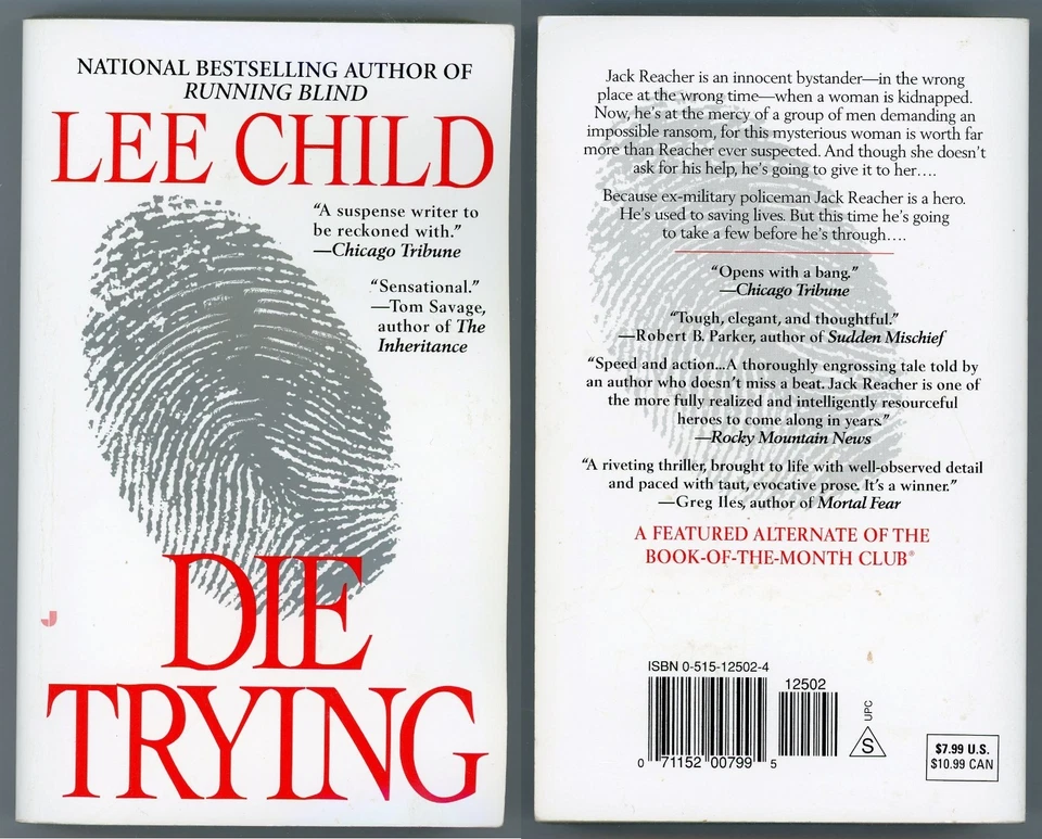 Jack Reacher Action Thriller Lot of 3 Paperback by Lee Child - Image 2 of 4