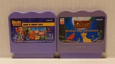 VTech VSmile learning system Bob Builder & Lion King games cleaned tested &work