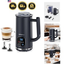 Milk Frother 4-in-1 Electric Steamer with Touch Screen Froth Maker Milk Warmer