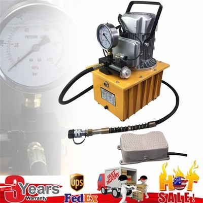 750W 10000 PSI Electric Hydraulic Pump Power Pack Single Acting Solenoid Valve