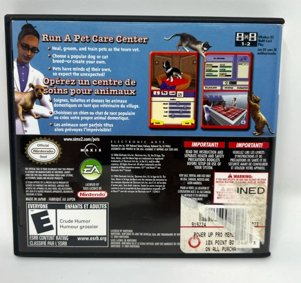 The Sims 2 Pets Nintendo DS Game CIB Complete - Image 2 of 3