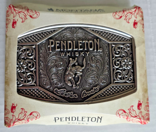 2022 Pendleton Whisky Let'er Buck Bronco Montana Silversmiths Belt Buckle NEW