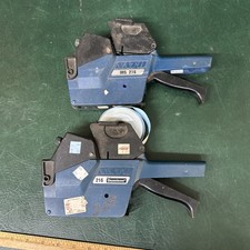 2x SATO AVERY DENNISON 216 Price Sticker Gun Retail Store Worker Blue  Need Ink
