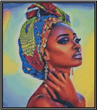 African Beauty Counted Cross Stitch Chart No.25-129