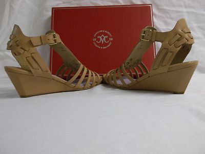 Sandales Compensées Johnston & Murphy Pour Femme - Suède Corail - Taille 6 US - Neuf Avec Boîte