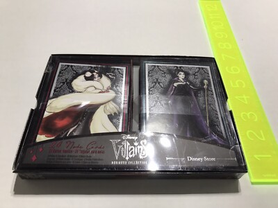Disney Store Disney Villans Designer Collection 24 Notecard - 6 Designs - New