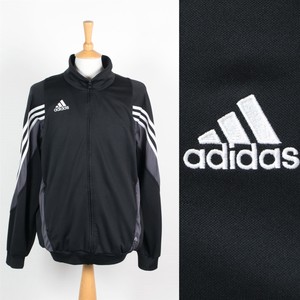 Da Uomo Vintage Adidas Tuta Da Ginnastica Top Giacca Nero e Grigio Wavey Y2K 00's XL | eBay