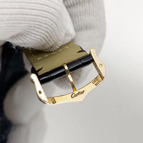 Montre Cartier ronde Louis 36 mm or rose 18 carats cadran argent remontage manuel W6800251 - Photo 8 sur 10