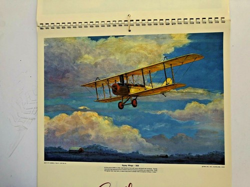 1971- 11 Month Wall Calendar of the Best of Charles Hubbell Aviation Prints - Picture 4 of 11