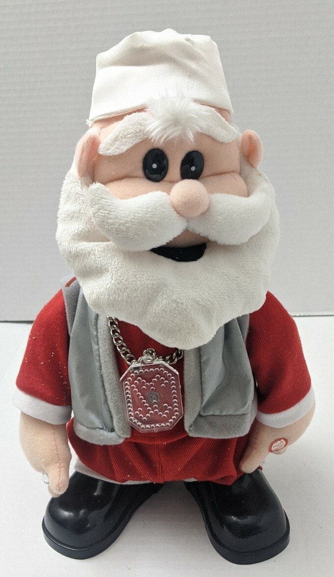 Vintage GEMMY Hip Hop Dancing Animated Singing Rappin Xmas Santa