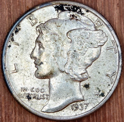 1937 Mercury Dime **CH BU** #PQ