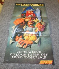 The Lost Vikings Poster Nintendo Power Super Nintendo Authentic