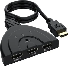 HDMI Switch 3 Port Input Switcher Cable