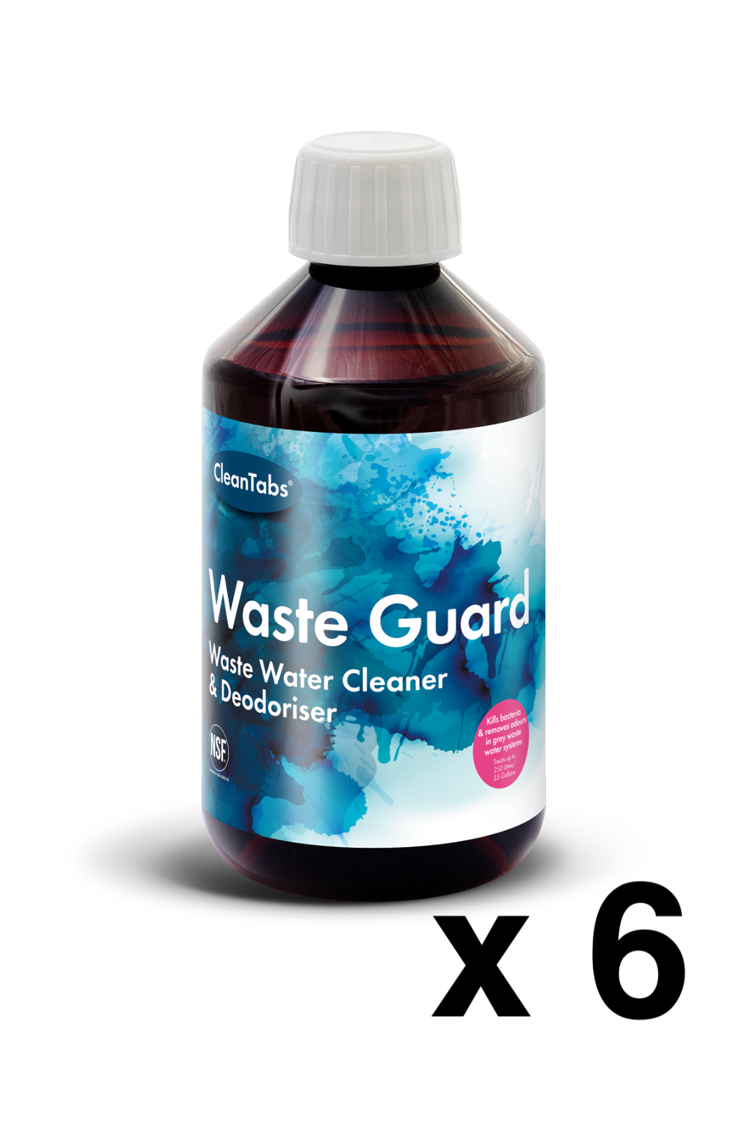 6 x Wasteguard Waste Water Odour Control Motorhome Caravan Deodoriser 300ml