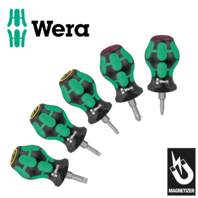 Wera 05008870001 Kurzsatz 1 Schraubendreher-Satz, 5-tlg. Anti Roll farbcodiert