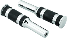 Bikers Choice Chrome Billet Three Band Replacement Pegs For Forward Controls