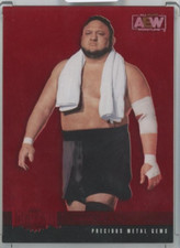 2022 Skybox Metal Universe AEW All Elite Wrestling Samoa Joe Red PMG /100