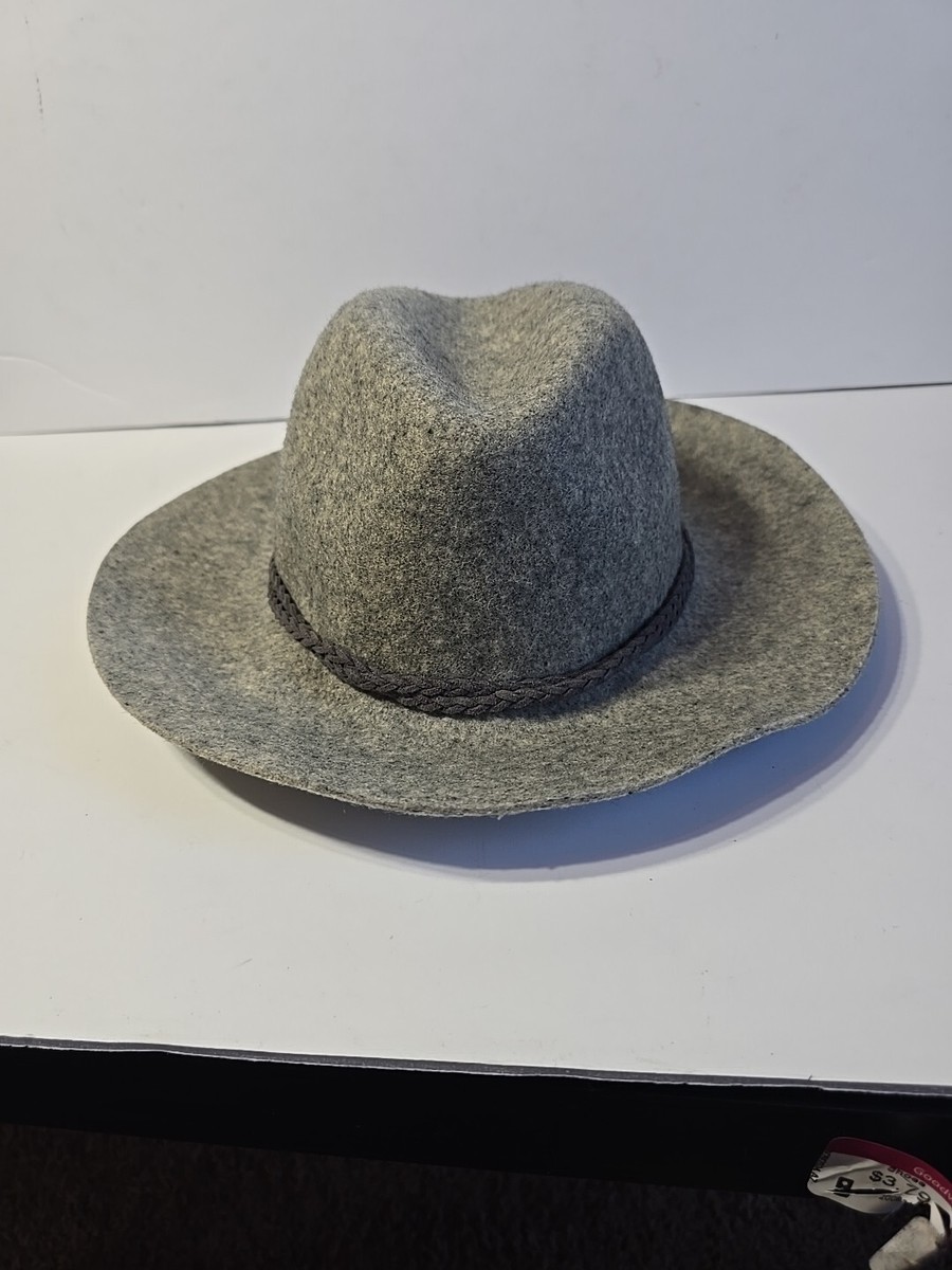 NWT Lucky Brand Ladies 100% Wool Grey Heathered Panama Hat  display picture 2