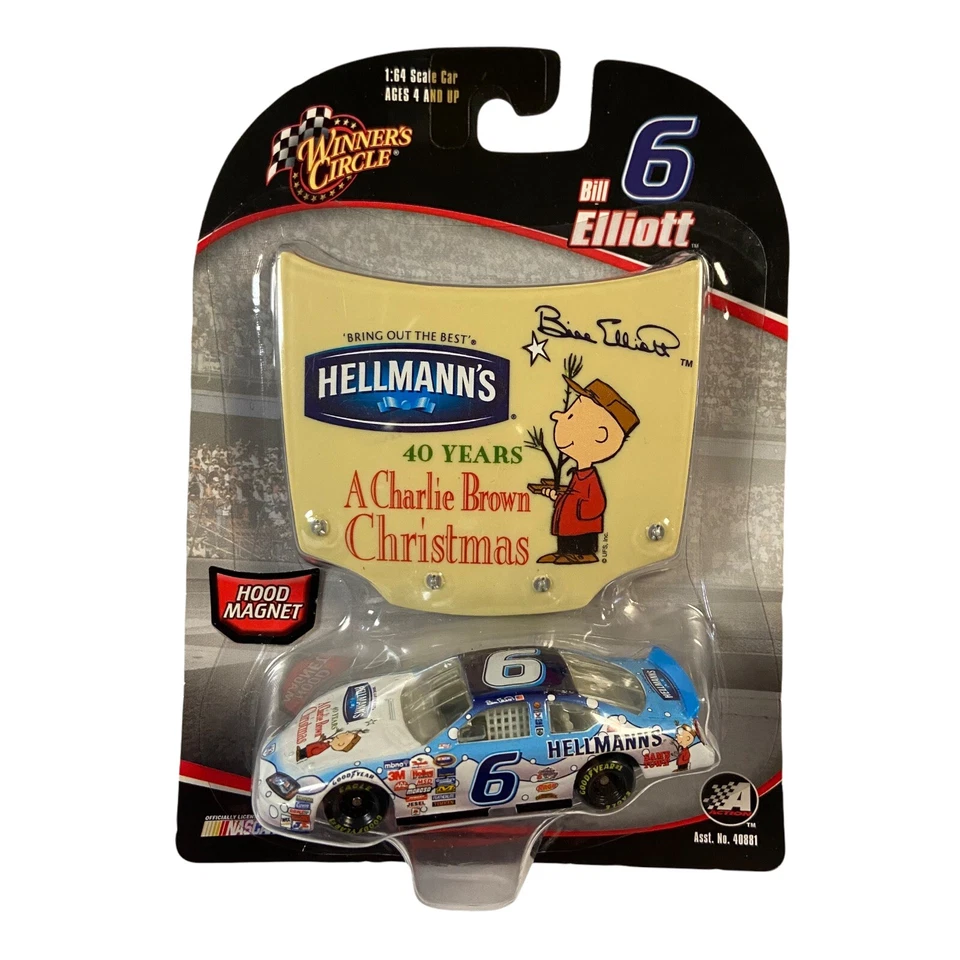 Coche Bill Elliott #6 A Charlie Brown Christmas Hellman's 2006 Winners Circle 1:64 Foto 2 de 4