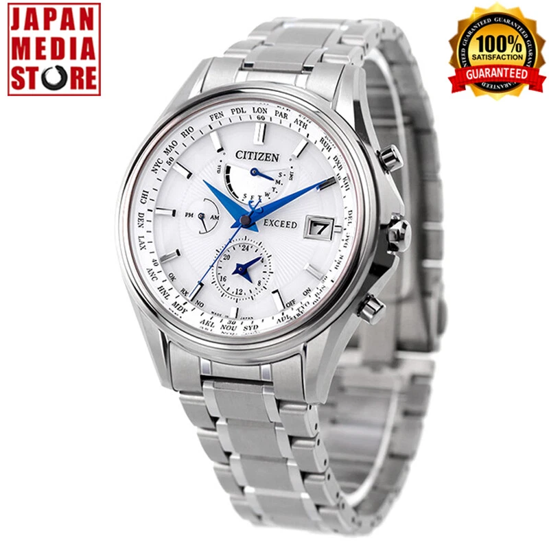 Citizen EXCEED AT9130-69W Eco-Drive Solar Radio Titanium Men Watch Made in Japan