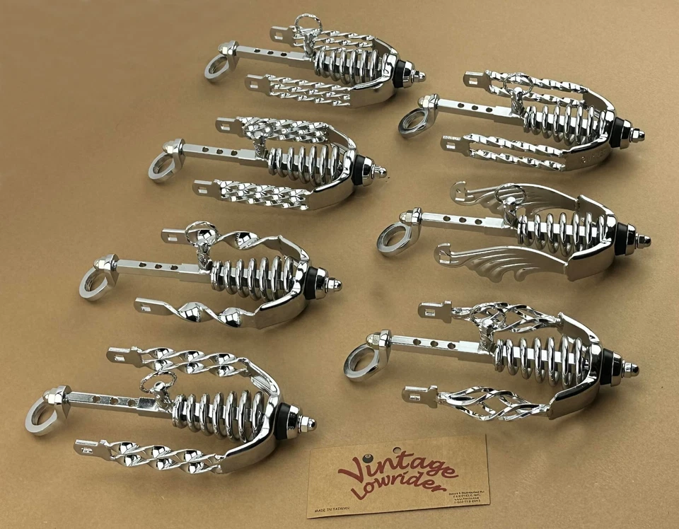 VINTAGE LOWRIDER SPRINGER FEDERGABEL CHROM SLAMMER VERSCHIEDENE KRONEN/JOCHE.