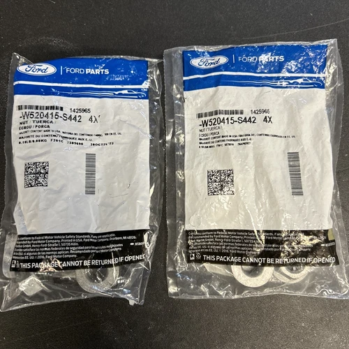 2 packs of Ford factory hardware nuts 4x W520415-S442 brand new 8 nuts total