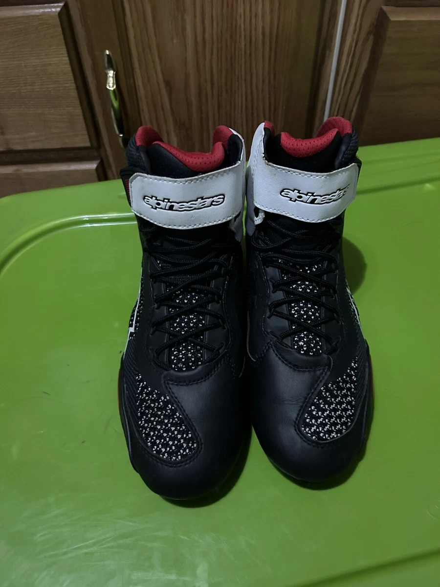 Alpinestars Faster 3 Rideknit Shoes Size 8 US 40.5 EU Black/White/Red